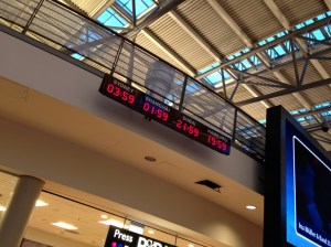 Uhren am Flughafen in Hamburg