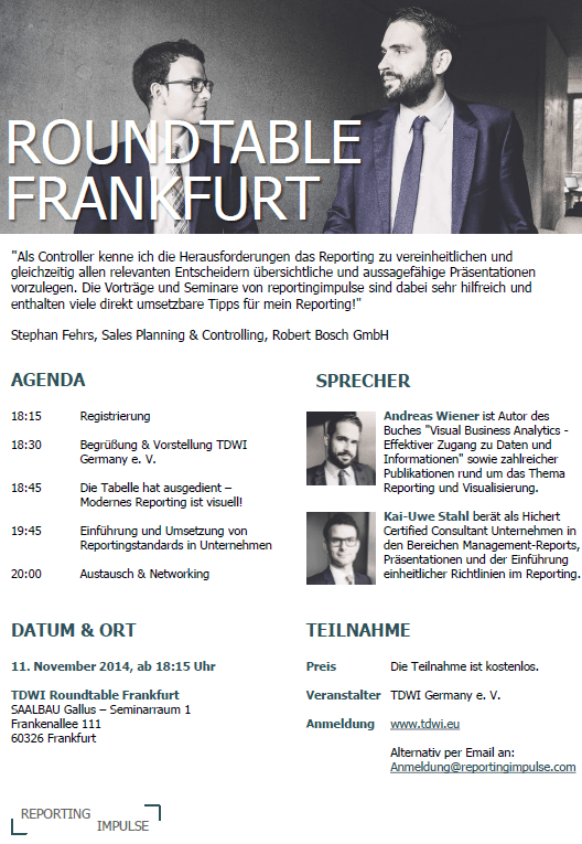 Flyer TDWI Roundtable Frankfurt_reportingimpulse